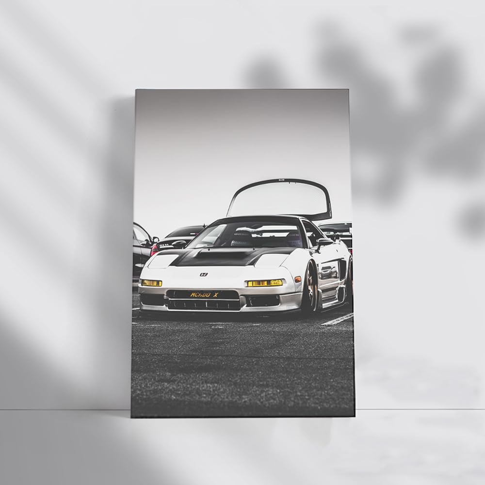Amazon.com: Poster White Honda NSX Type R Canvas Print Wall Art